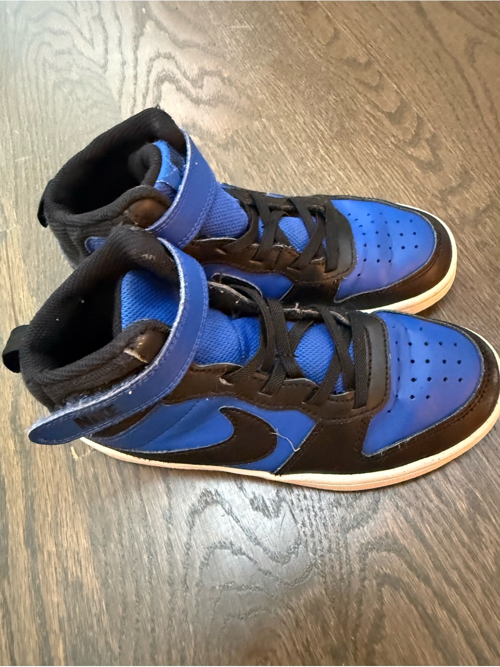 Nike Kids High-Top Sneakers in Blue and Black
